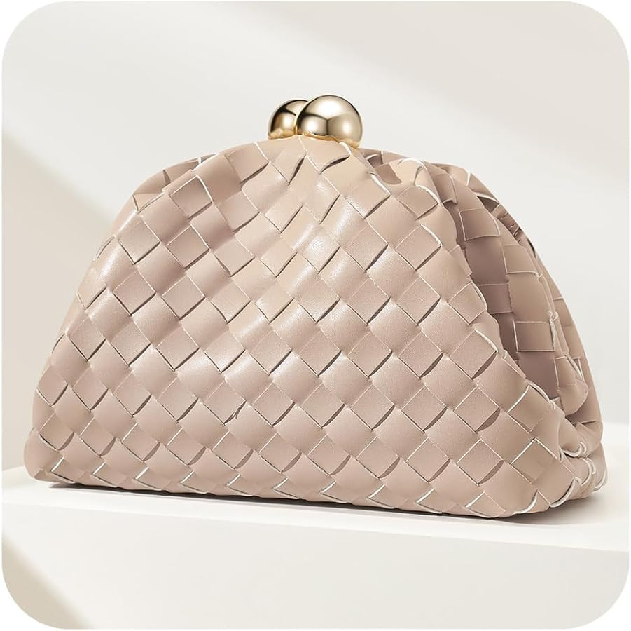 CHUNLI Dressy Woven Clutch Purses for Women Evening Wedding Formal Occasion,Dumpling Crossbody Sh... | Amazon (US)