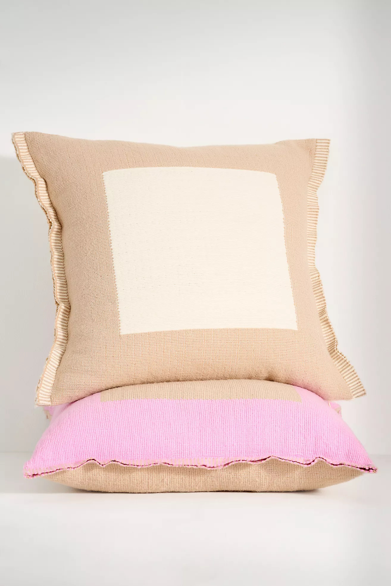 Colorblock Cotton Pillow | Anthropologie (US)