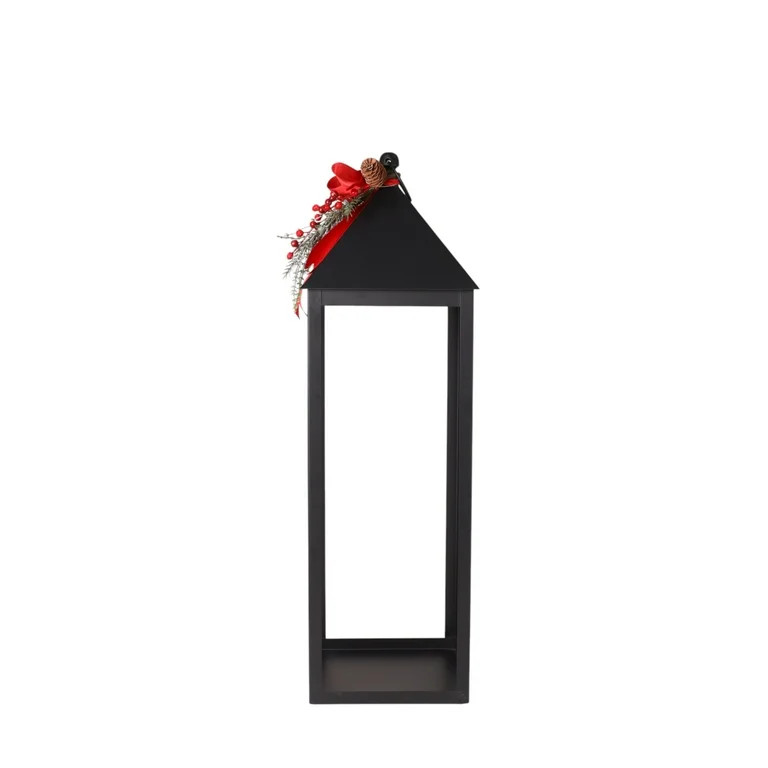 Metal Lantern Christmas Decoration, Black, 32", by Holiday Time | Walmart (US)