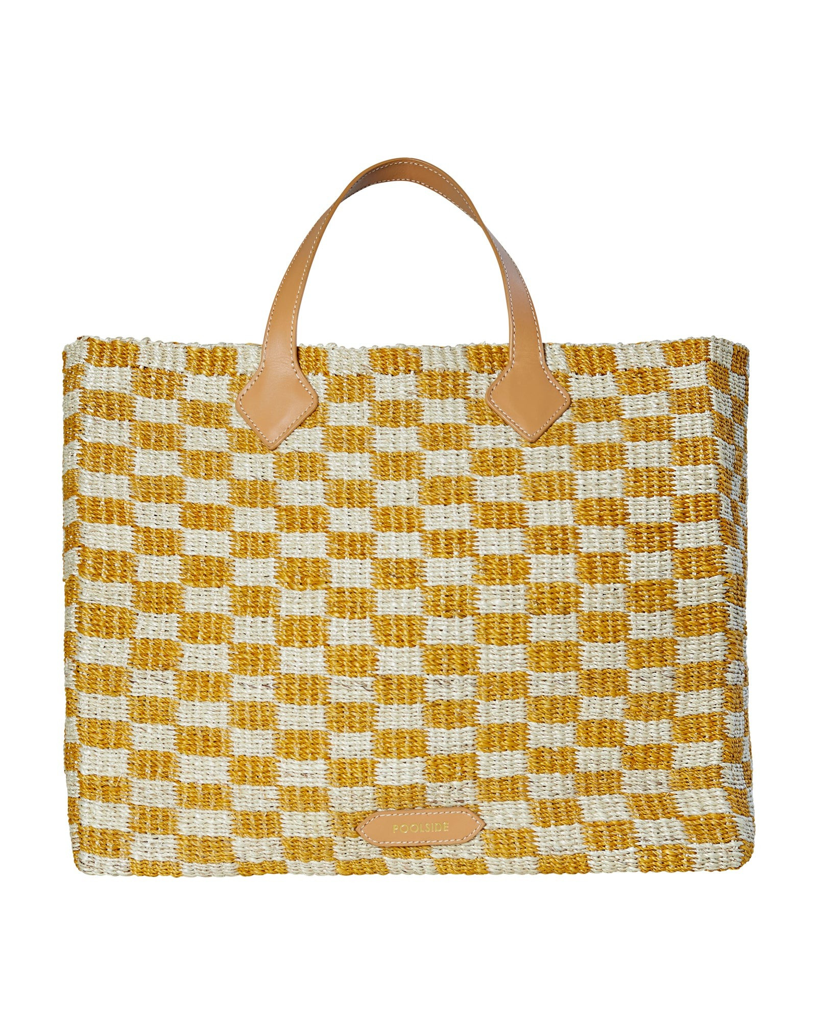Tropical Check Beach Tote | Poolside