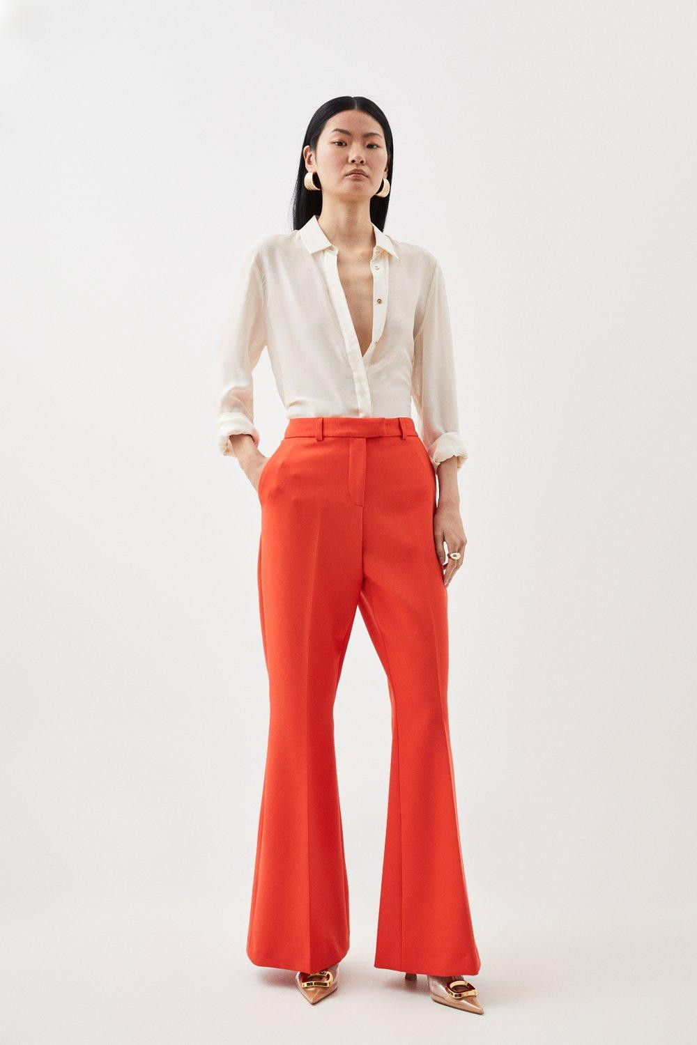 Clean Tailored Kickflare Pants | Karen Millen US