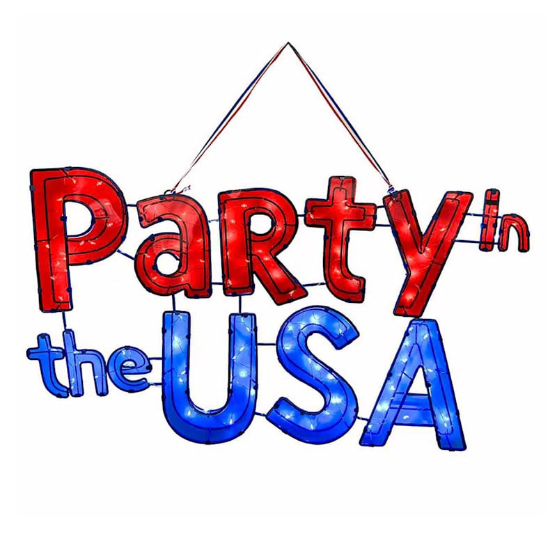 Party in the USA LED Wall Decor, 20" | At Home
