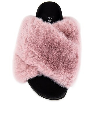 R0AM Cloud Faux Fur Slipper in Lilac from Revolve.com | Revolve Clothing (Global)