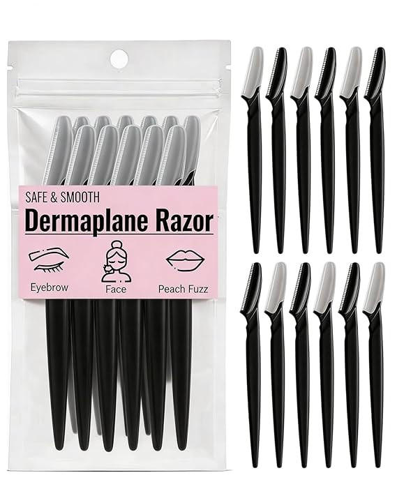 Dermaplane razor for Women – Gentle face razors for women & eyebrow razor Kit for Peach Fuzz Re... | Amazon (US)