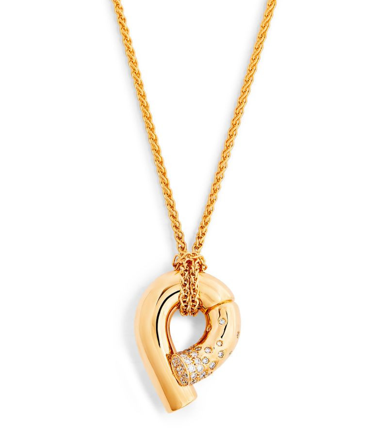 Tabayer Yellow Gold And Diamond Oera Necklace | Harrods