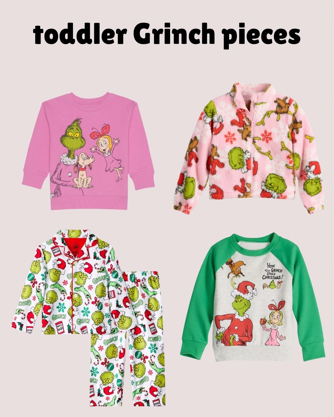 Holiday toddler style: Grinch edition 💚🎄 Linking the cutest toddler Grinch outfits your little one will love! Perfect for Christmas photos, school parties, and cozy days at home. #ToddlerOutfits #GrinchOutfit #HolidayKidsStyle 

#LTKKids #LTKHoliday #LTKCyberWeek