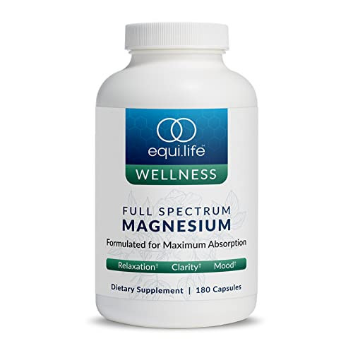 Equilife Full Spectrum Magnesium Supplement, Magnesium Glycinate, Citrate, & Malate, Bioavailable Mineral Blend, Dairy, Soy, & Gluten Free, Vegan, Non GMO, 180 Capsules | Amazon (US)