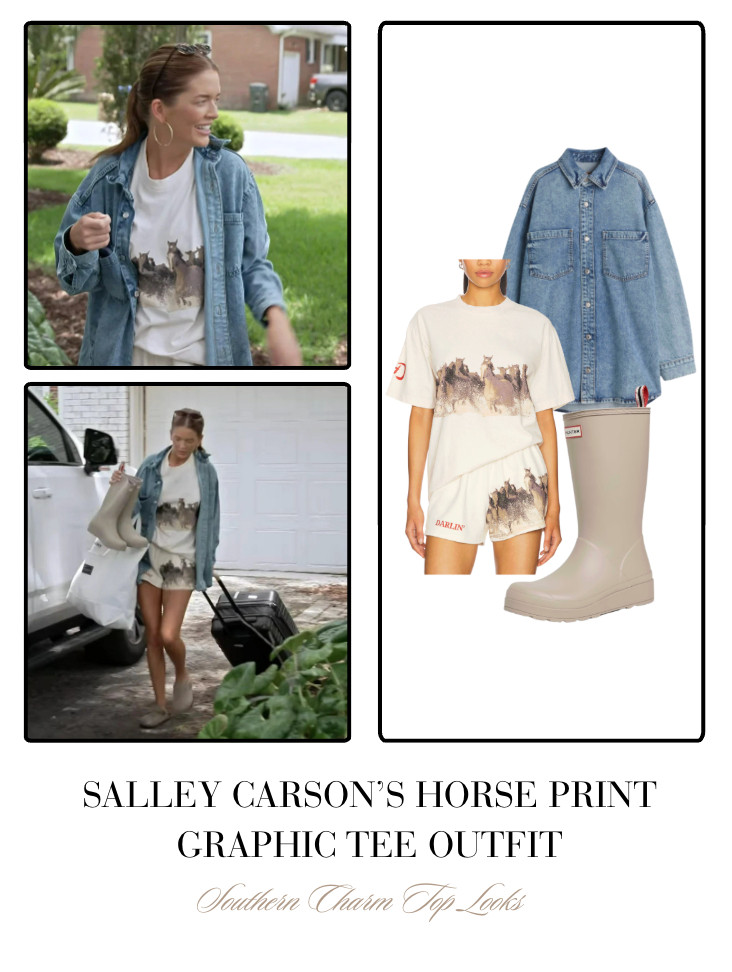 Salley Carson's Horse Print Tee Shirt and Shorts 

 