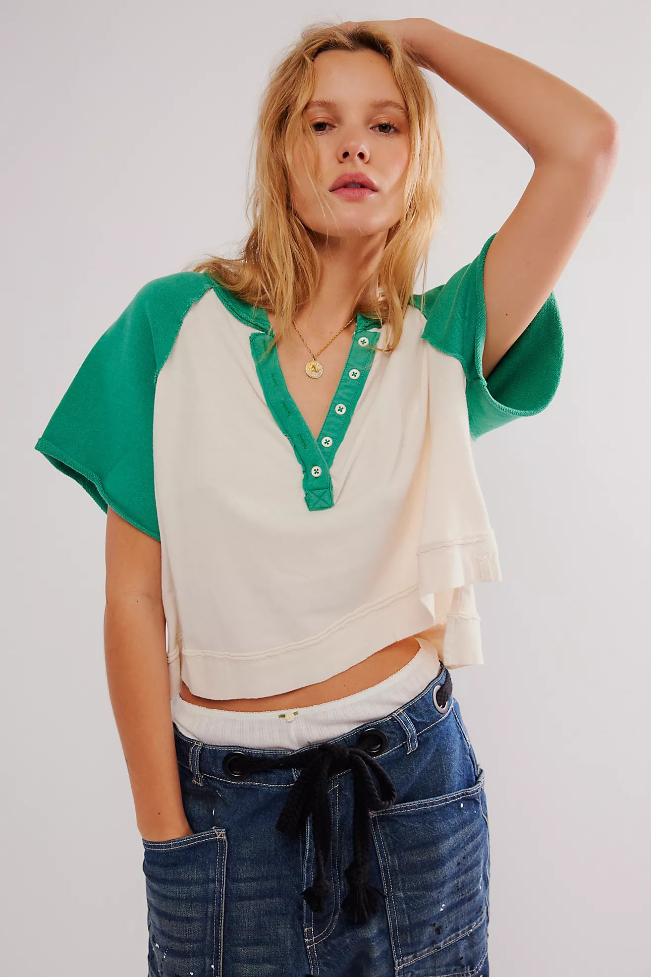 We The Free Eyes Closed Henley | Free People (Global - UK&FR Excluded)