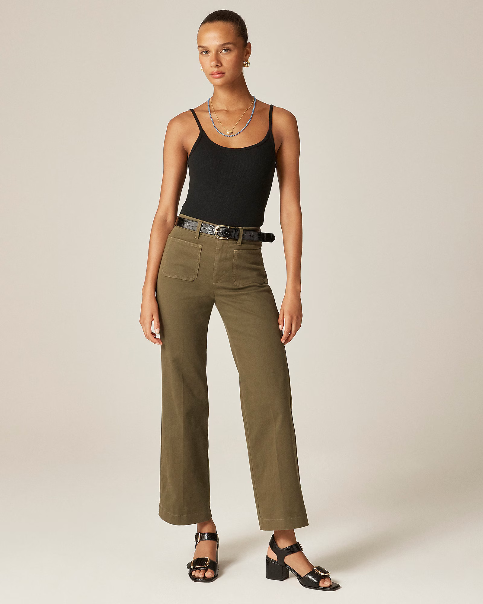 Charley kickout cropped pant in chino | J. Crew US