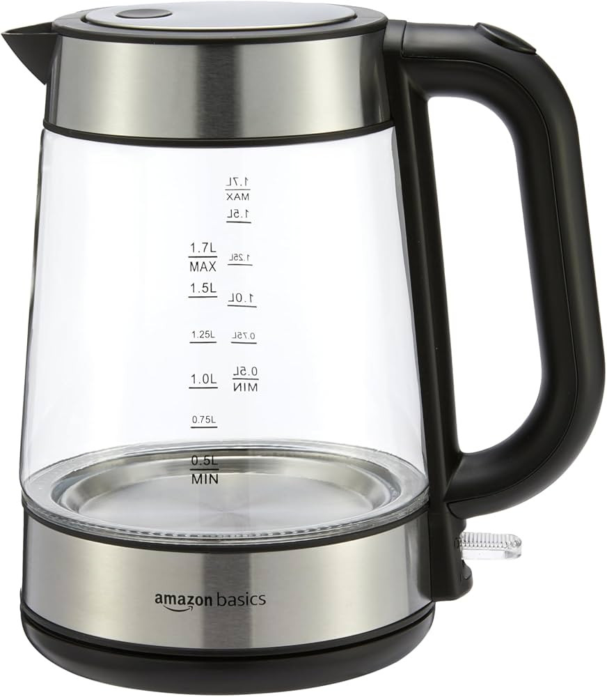 Amazon Basics Electric Kettle, Tea Kettle for Hot Water, Coffee & Tea, With Auto Shut-Off, Boil D... | Amazon (US)