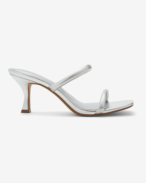 Double Tube Band Heeled Sandals | Express