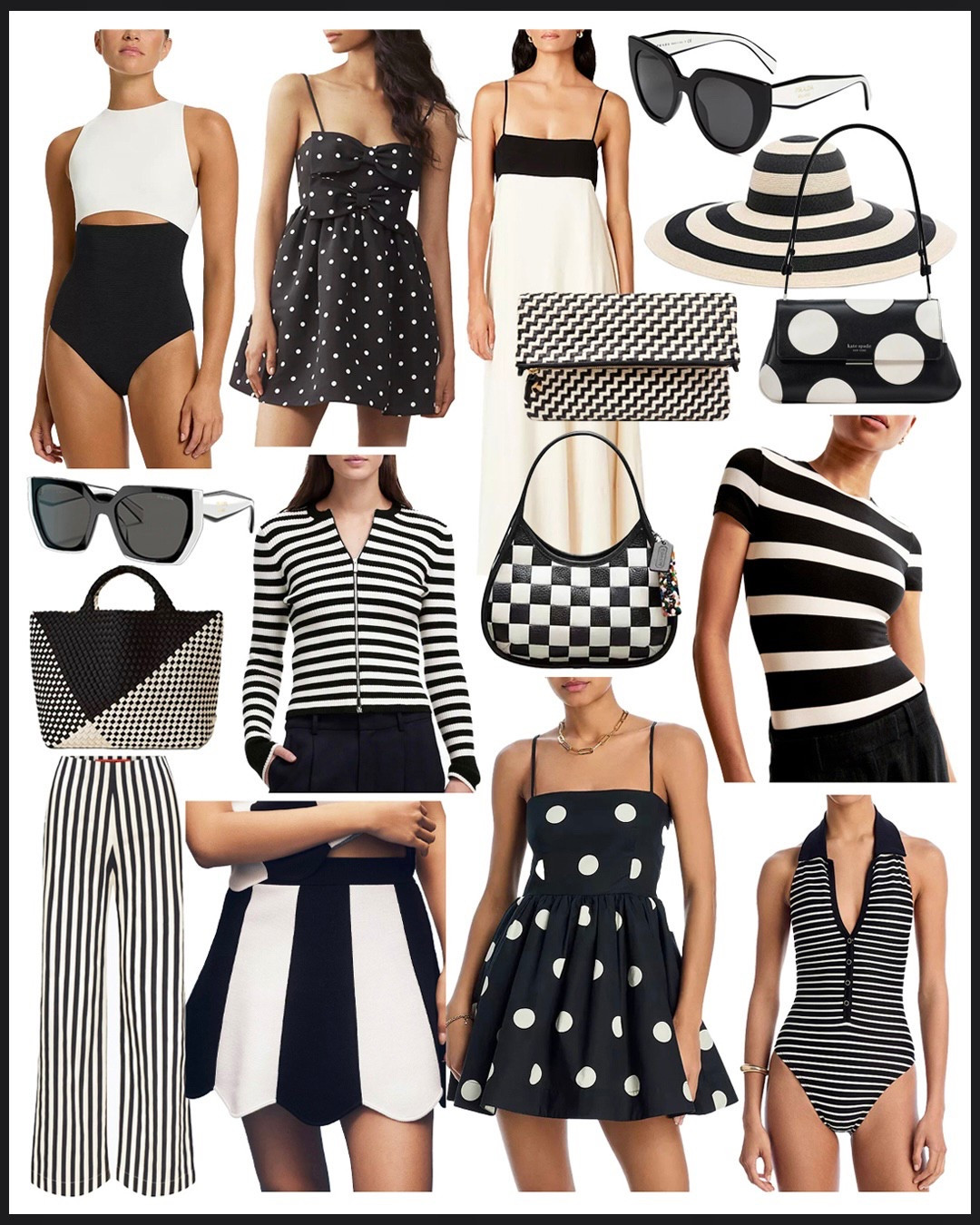 Palette Cleanser ⚪️🔳 These bold graphics make a strong style statement!

#blackandwhite #b&w #stripes #polkadots #sunnies #sunglasses #check #monotone #graphic #minidress #vacationoutfit 

#LTKSwim #LTKStyleTip #LTKSpringSale