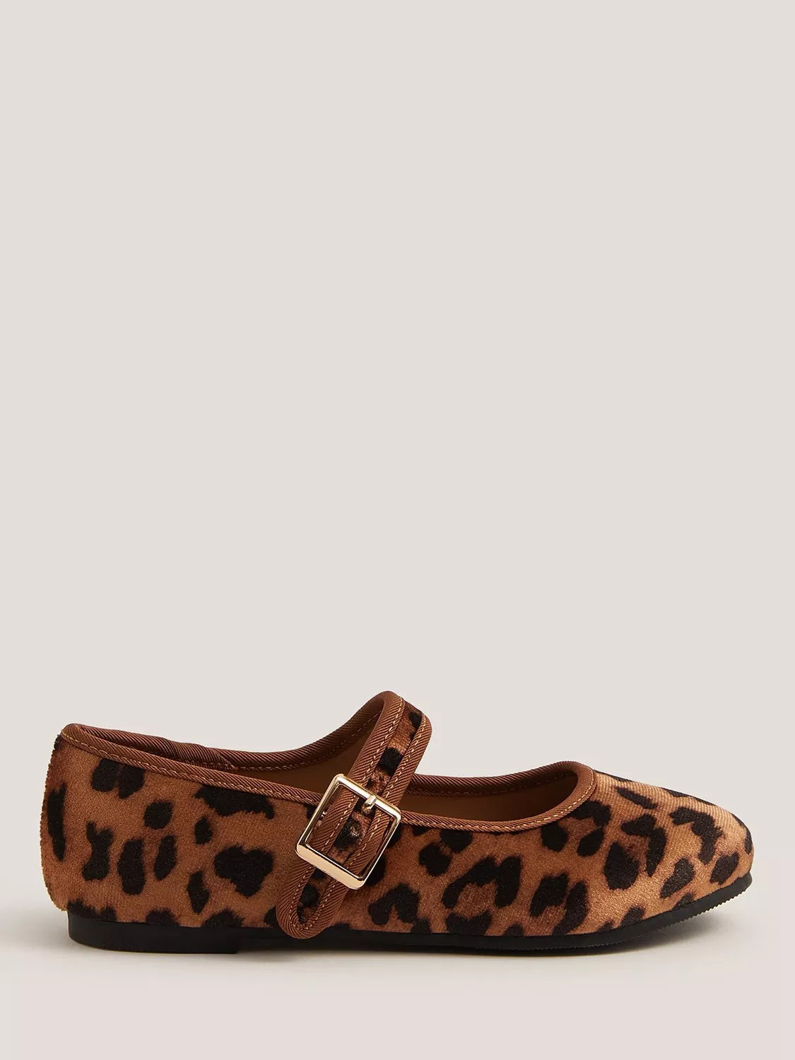 Monsoon Kids' Leopard Buckle Ballet Shoes | John Lewis (UK)