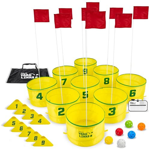 GoSports Yard Links Golf Game with 9 Buckets, Tee Markers and 6 Balls | Amazon (US)