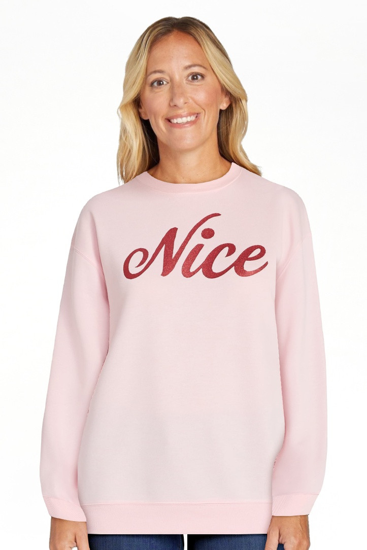 Christmas Women's Naughty and Nice Graphic Fleece Sweatshirt, Sizes XXS-XXL | Walmart (US)