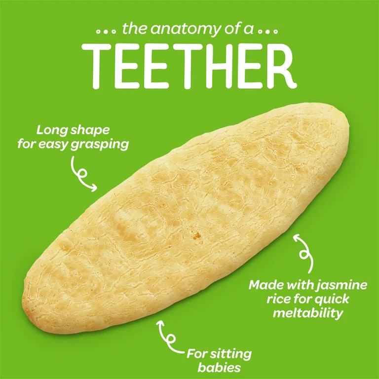 Happy Baby Organics Teethers, Sweet Potato & Banana Organic Gluten Free Gentle Teething Wafers, B... | Walmart (US)