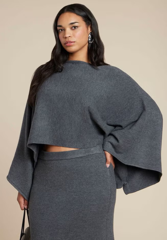Draped Cropped Sweater | Eloquii