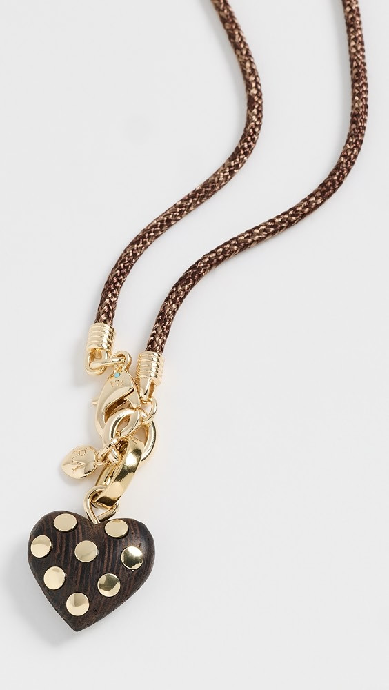 The Mini Studded Wood Pendant Necklace | Shopbop