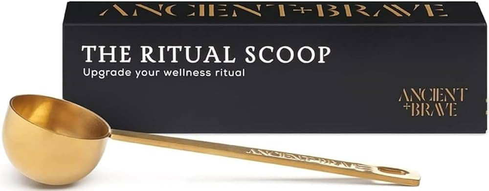Ancient + Brave - Ritual Scoop - Gold Finished Stainless Steel Measuring Spoon - Approximate Meas... | Amazon (UK)