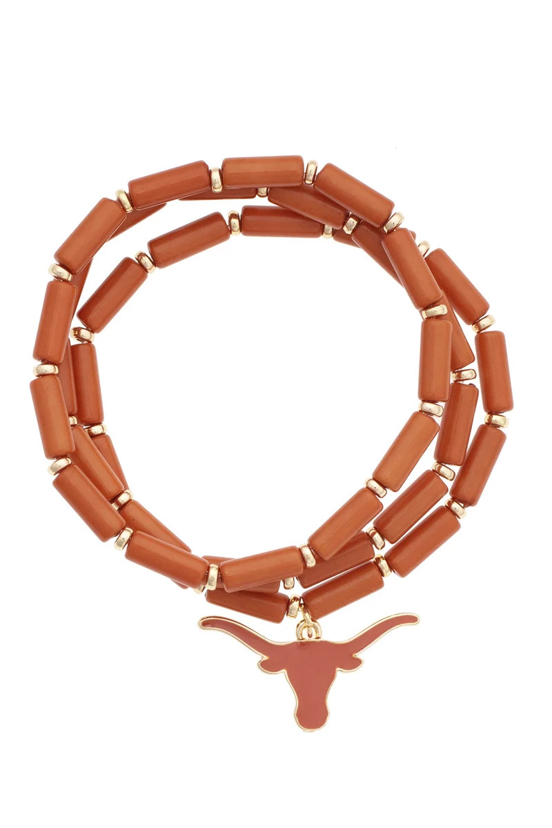 Texas Longhorns Logo Beaded Bracelet Set of 3 | CANVAS