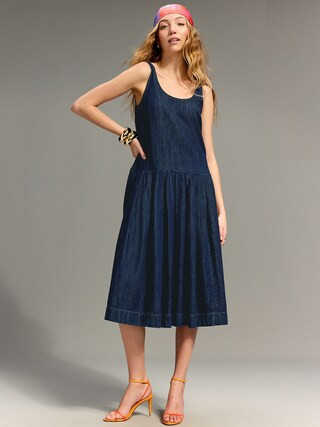 Old Navy x Christopher John Rogers Drop-Waist Jean Dress | Old Navy (US)