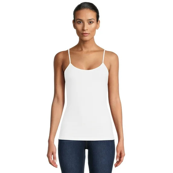 Time and Tru Women's Cami with Adjustable Straps, Sizes XS-XXXL | Walmart (US)