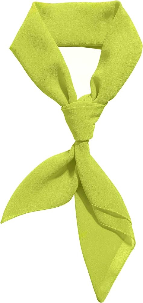 Comsite Chiffon Scarf Ribbon Neck Scarf Square Handkerchief 23"x23" 26"x26" 30"x30" | Amazon (US)