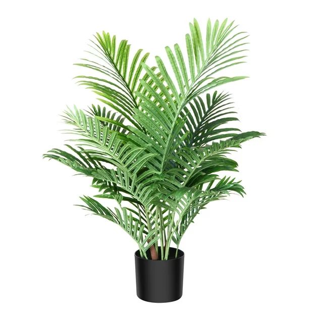 3 Feet Fake Majesty Palm Plant Artificial Majestic Palm Faux Ravenea Rivularis in Pot for Indoor ... | Walmart (US)