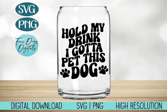 Dog Mama SVG Hold My Drink I Gotta Pet This Dog SVG Retro - Etsy | Etsy (US)