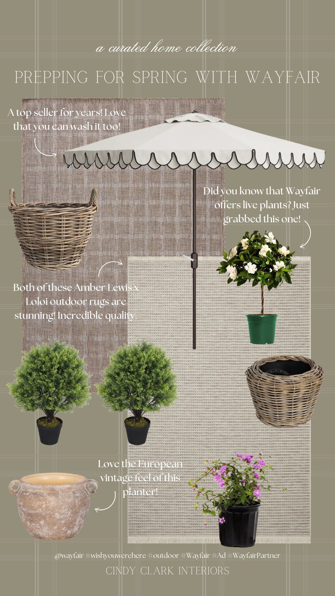 #Ad The weather is brightening up which has me so excited for patio season and outdoor living! While we still have some time before we can fully enjoy the outdoors, I thought refreshing my porch for spring was the perfect start! I grabbed a few new outdoor rugs, this gorgeous European inspired pot, and this live mini braided Gardenia for the perfect small space refresh. 

@Wayfair  #Wayfair #wishyouwerehere #outdoor #Ad #WayfairPartner 