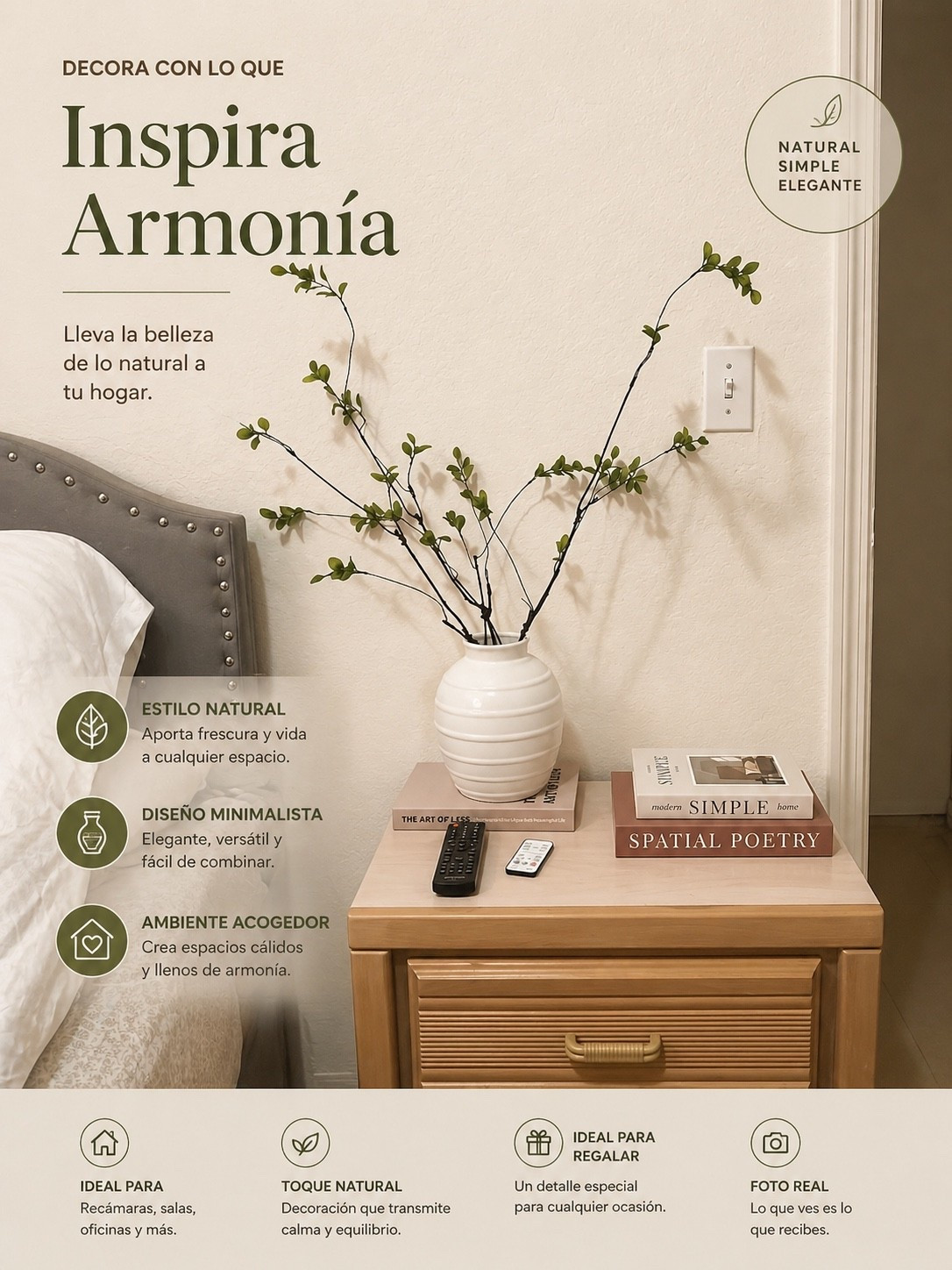 IDEAL PARA
Recámaras, salas, oficinas y más.
TOQUE NATURAL
Decoración que transmite calma y equilibrio.  #walmart #amazon #homedecor

#LTKSaleAlert #LTKU #LTKHome