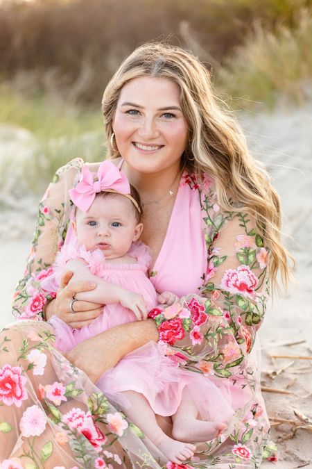 Family photos beach dress mom and daughter baby mommy and me dresses