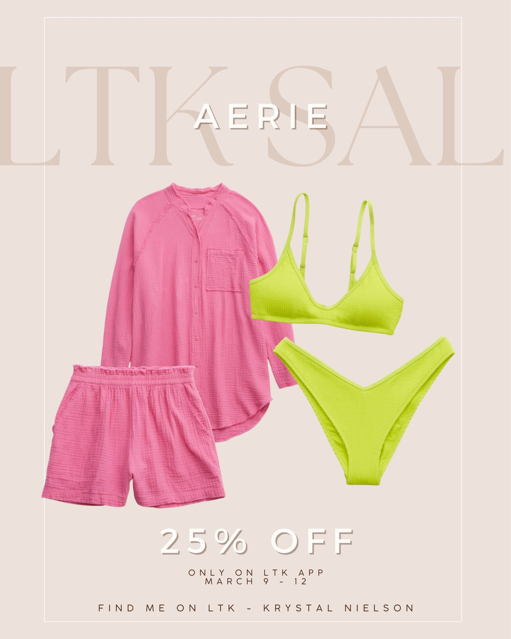 Aerie has some incredible swim sets and spring outfits all on sale right now! Use my code LTKSPRING for 25% off! 

Ltk Sale 
Spring Sale 
Spring Outfits 
Swimwear 
Aerie sale 

#LTKsalealert #LTKstyletip #LTKSale
