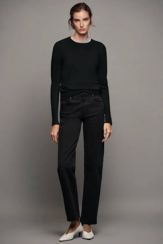 BASIC PLAIN KNIT JUMPER | Zara UK