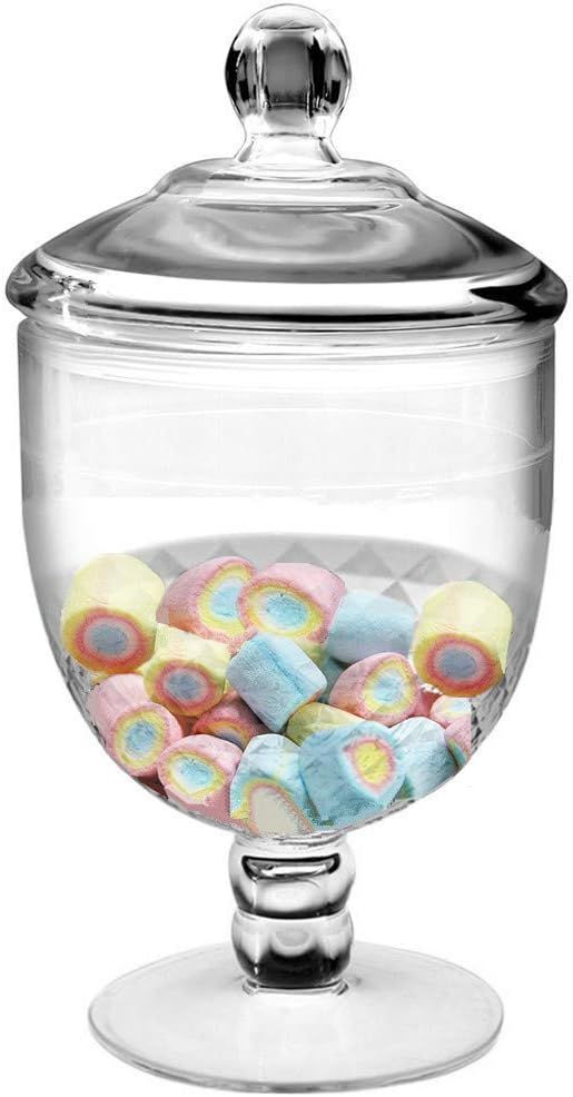 Frexmall Small Apothecary Jar with Airtight Lid in Premium Acrylic Plastic, Decorative Weddings C... | Amazon (US)