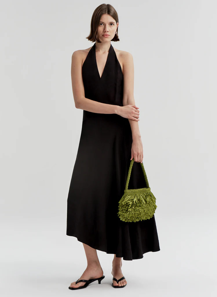 Celina Linen Halter Midi Dress | A.L.C