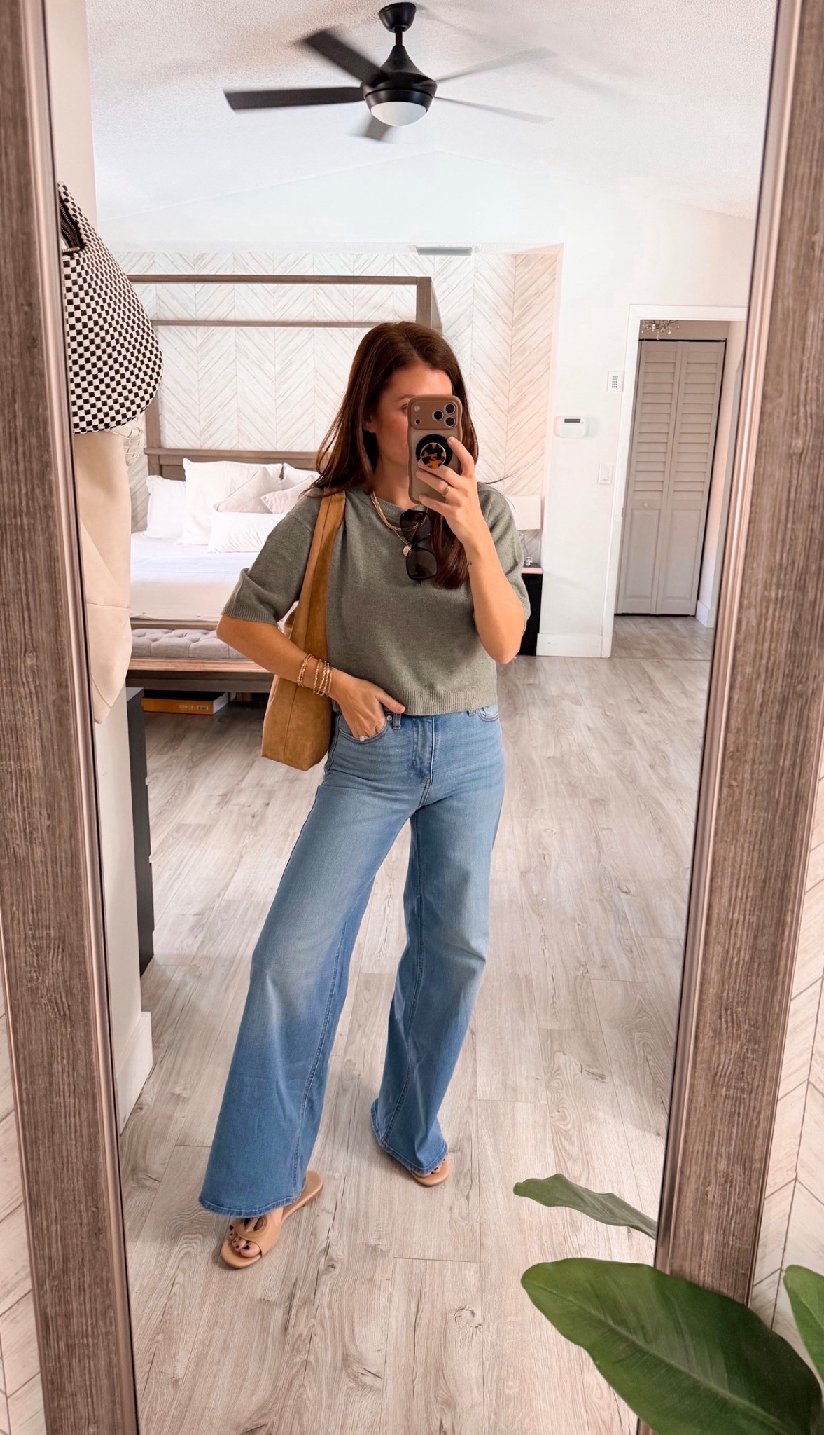 Our favorite wide leg jeans from target are currently under $20! Deal ends today! Wearing my shoe size 4

#LTKOver40 #LTKSaleAlert #LTKSeasonal