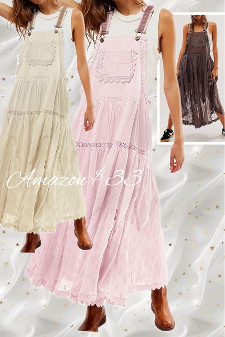 Cutest Lace Overall Dress! 
#ltkshoecrush
#ltkitbag

#LTKFindsUnder50 #LTKFindsUnder100 #LTKStyleTip
