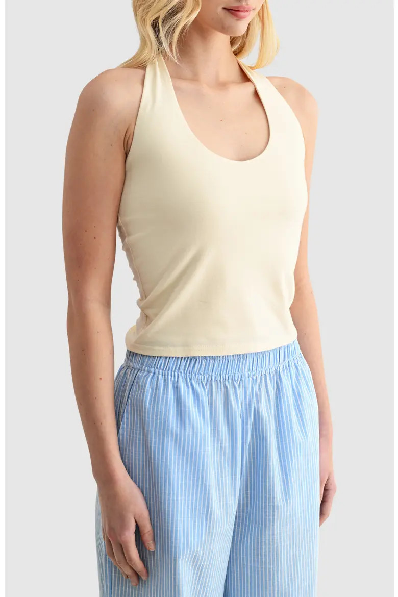 Lush Stretch Cotton Halter Top (Women) | Nordstromrack | Nordstrom Rack