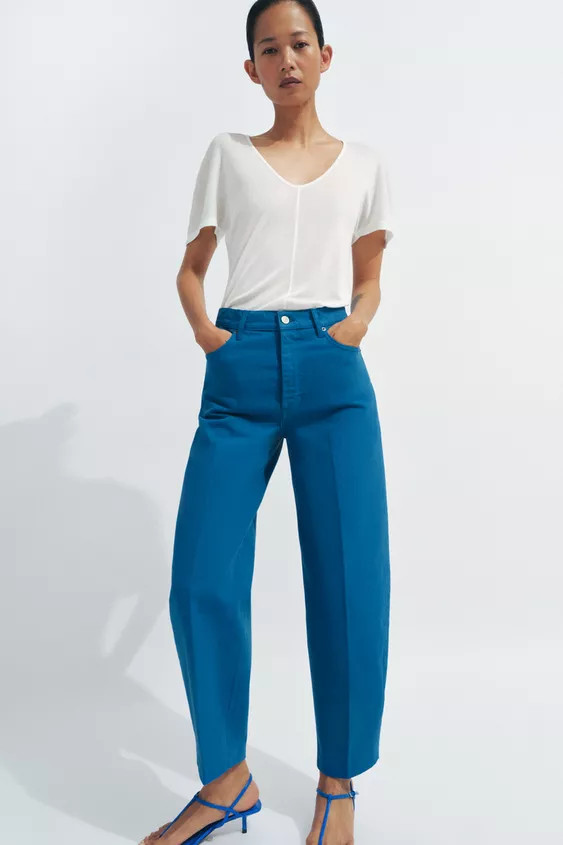 ZW COLLECTION TAPERED HIGH WAIST JEANS | Zara US