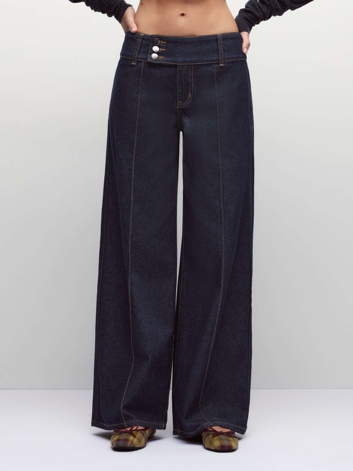 Denim Low Rise Baggy Jeans | Cider