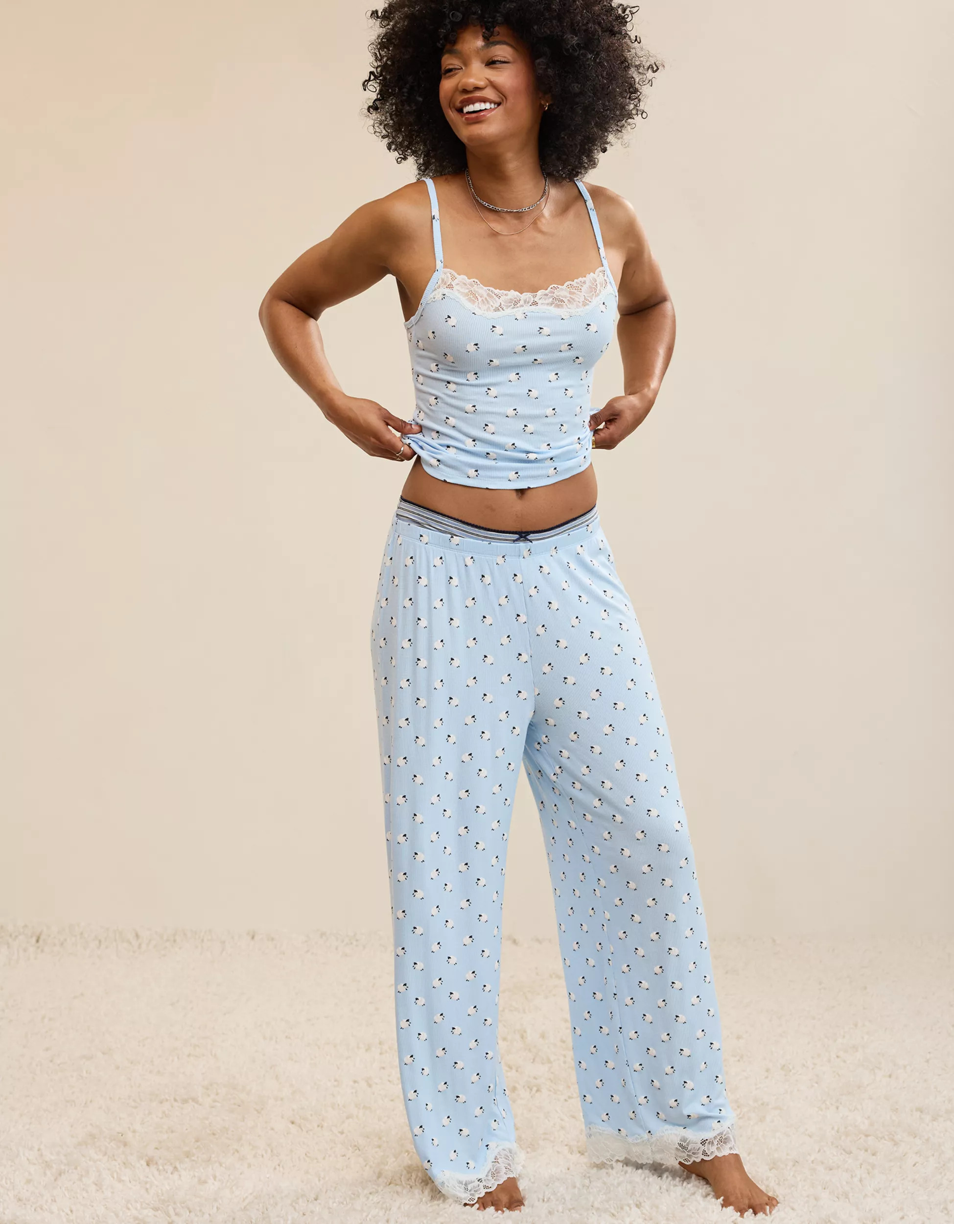 Aerie Real Soft® Rib Trouser PJ | Aerie