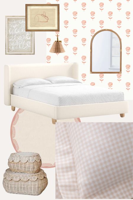 A moodboard for Lucy’s pink big girl room 