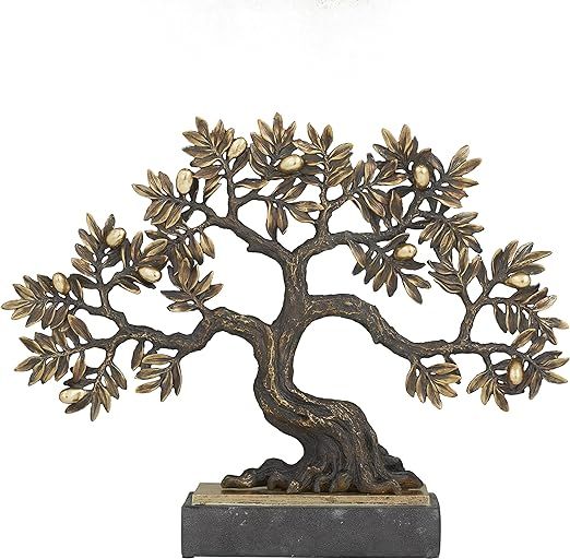 Deco 79 Polystone Tree Sculpture with Black Base, 23" x 5" x 18", Bronze | Amazon (US)