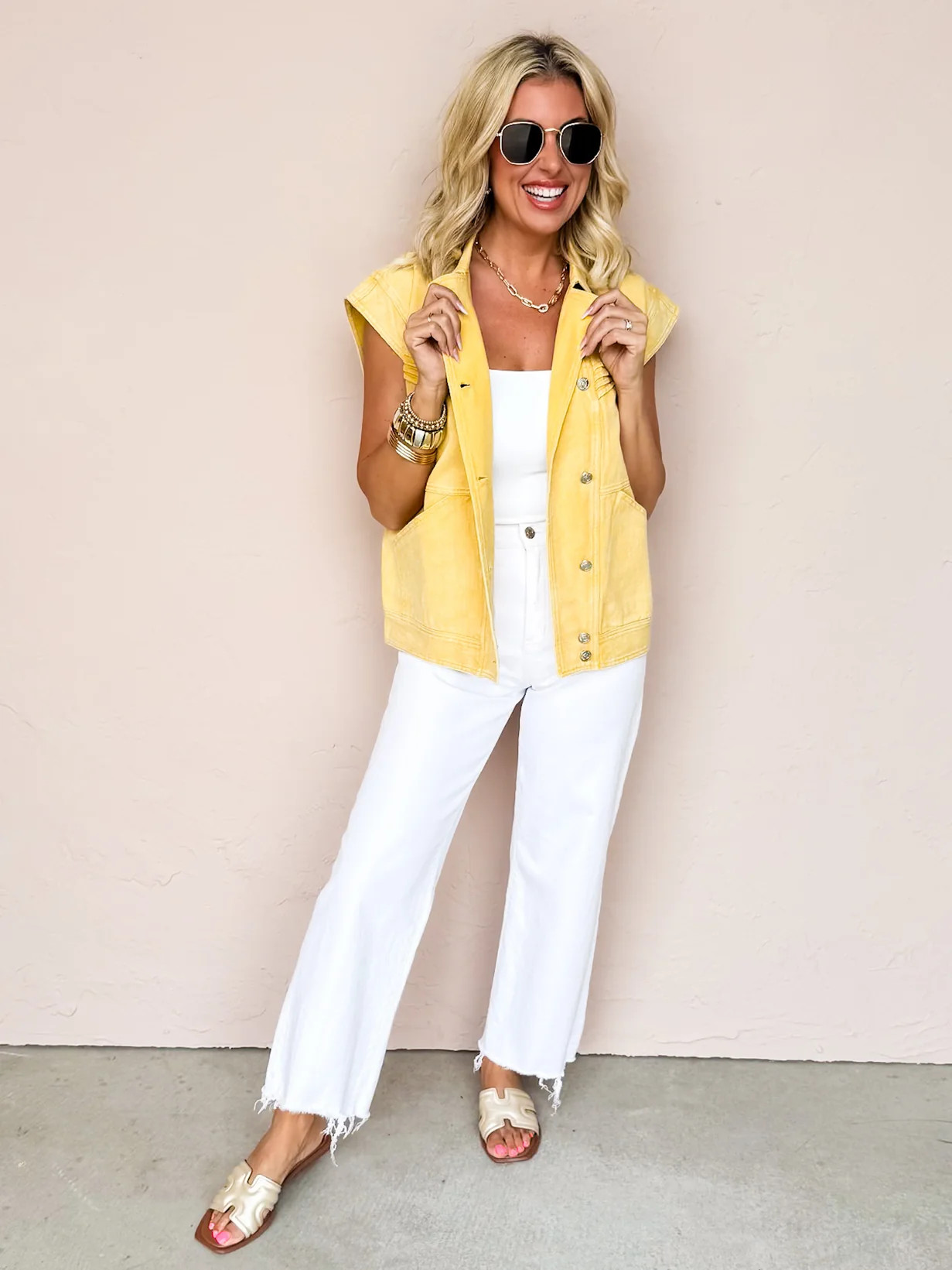 Sunwashed Afternoons Oversized Denim Vest | Ruthie Grace