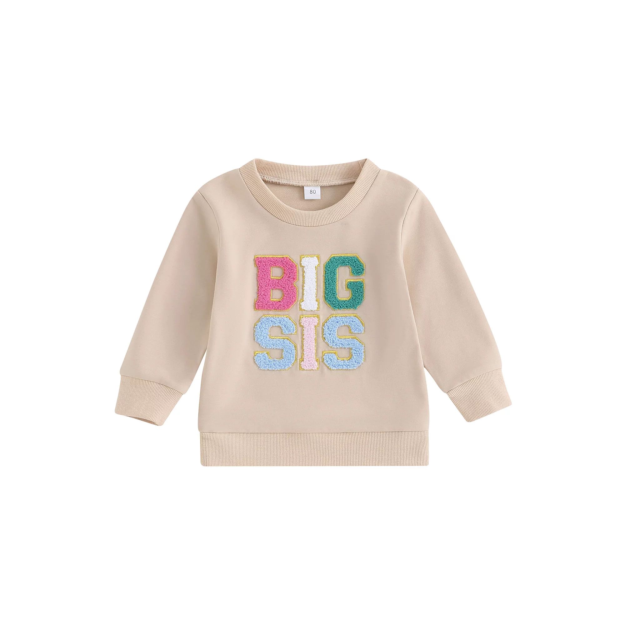 Baby Girl Big Sister Outfit Fall Winter Toddler Sweatshirt Long Sleeve Cute Crewneck Trendy Top C... | Walmart (US)