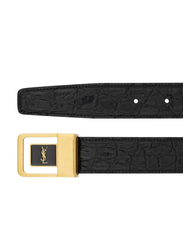logo-plaque leather belt | Farfetch Global