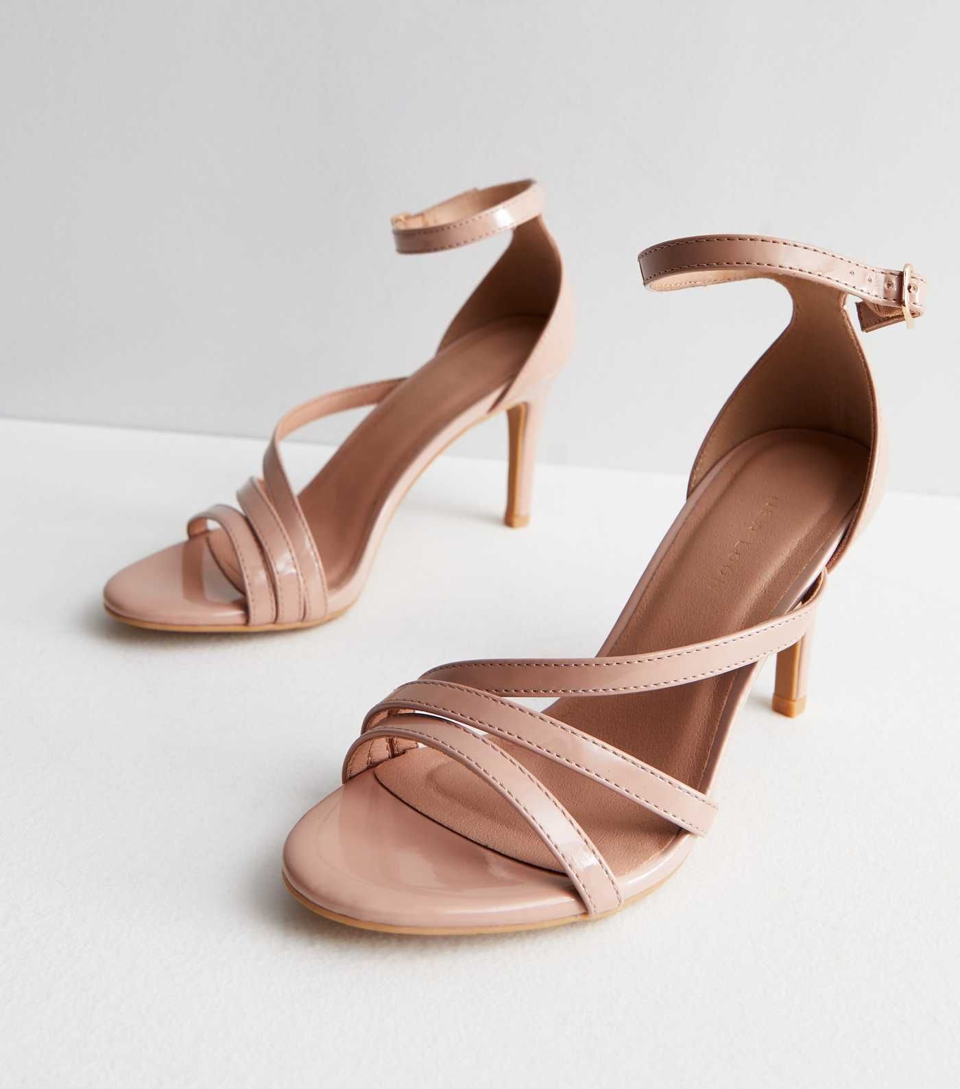 Pale Pink Patent Strappy Stiletto Heel Sandals
						
						Add to Saved Items
						Remove from ... | New Look (UK)