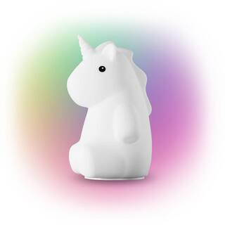 Globe Electric 6.46 in. Rechargeable Rylie Unicorn Multi-Color Changing Integrated LED Silicone T... | The Home Depot
